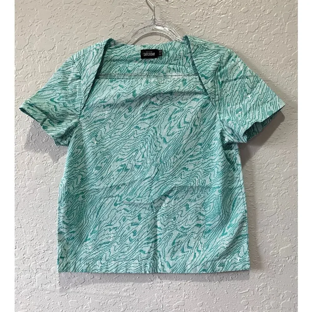 Kate Spade Saturday Cropped Short sleeve Top Size XS